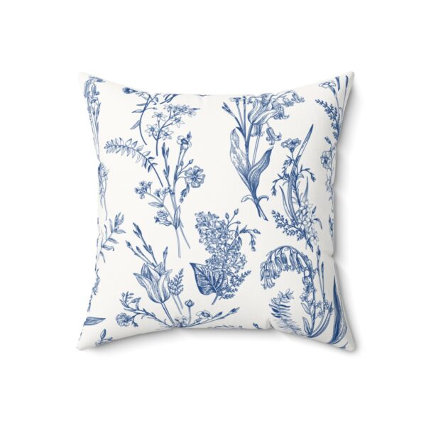 Botanical Faux Suede Square Pillow - Cozy Floral Home Decor - Image 4