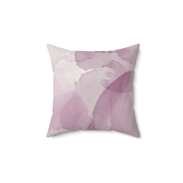 Blush Watercolor Faux Suede Pillow - Soft Decorative Accent for Cozy Spaces - Image 2