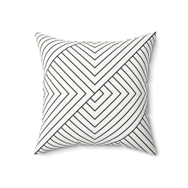 Modern Geometric Faux Suede Square Pillow - Decorative Cushion for Stylish Living Spaces - Image 4