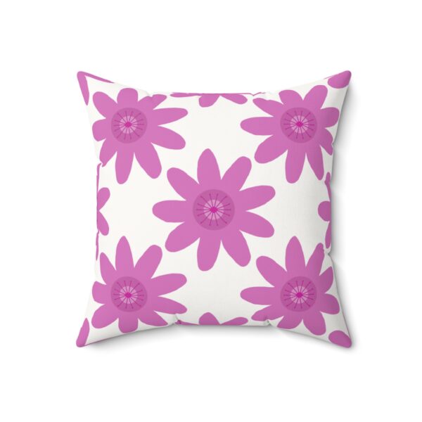 Floral Faux Suede Pillow – Cozy Home Decor for Spring & Summer - Image 4