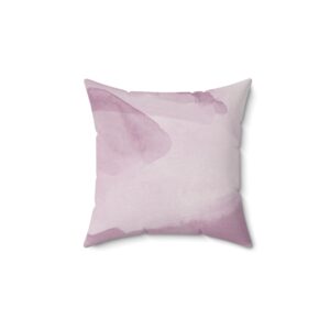 Blush Watercolor Faux Suede Pillow - Soft Decorative Accent for Cozy Spaces
