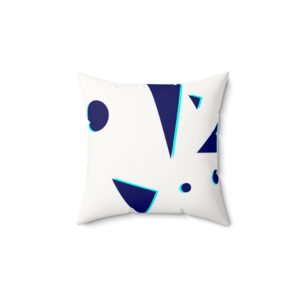 Modern Geometric Faux Suede Square Pillow - Bold Abstract Design for Stylish Home Decor