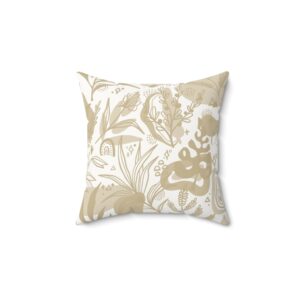 Boho Floral Faux Suede Pillow - Cozy Home Decor Accent
