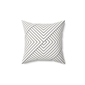 Modern Geometric Faux Suede Square Pillow - Decorative Cushion for Stylish Living Spaces
