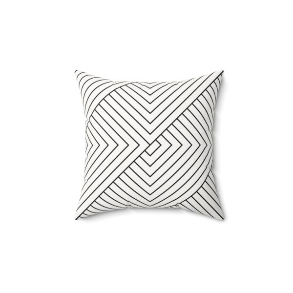 Modern Geometric Faux Suede Square Pillow - Decorative Cushion for Stylish Living Spaces