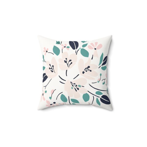 Floral Faux Suede Pillow - Image 2