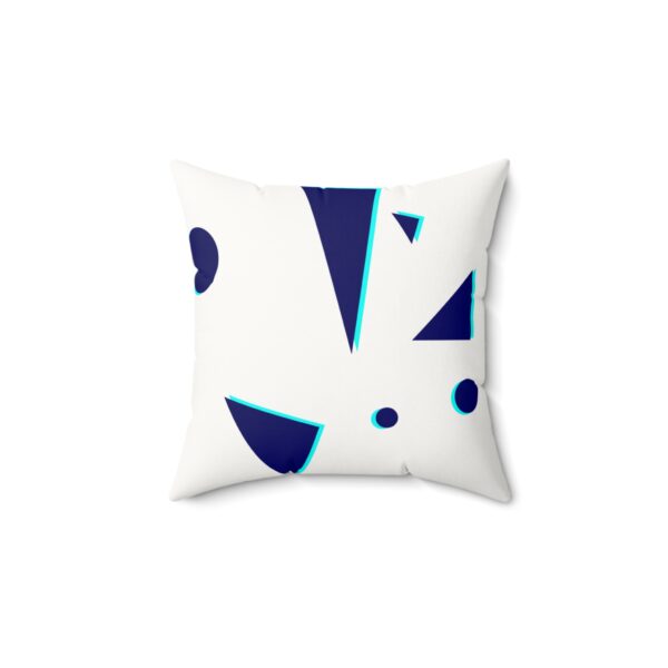 Modern Geometric Faux Suede Square Pillow - Bold Abstract Design for Stylish Home Decor - Image 2