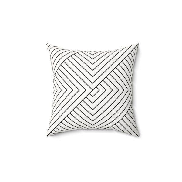 Modern Geometric Faux Suede Square Pillow - Decorative Cushion for Stylish Living Spaces - Image 2
