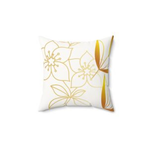 Elegant Floral Faux Suede Pillow - Stylish Home Décor