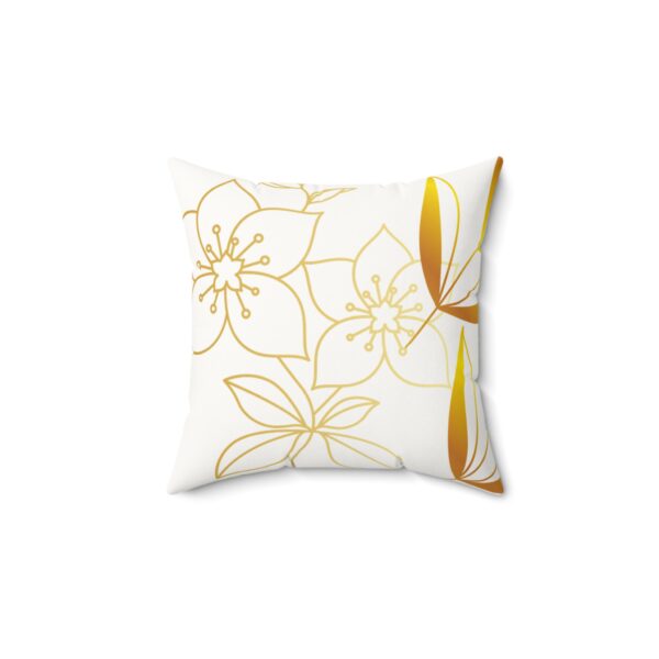 Elegant Floral Faux Suede Pillow - Stylish Home Décor