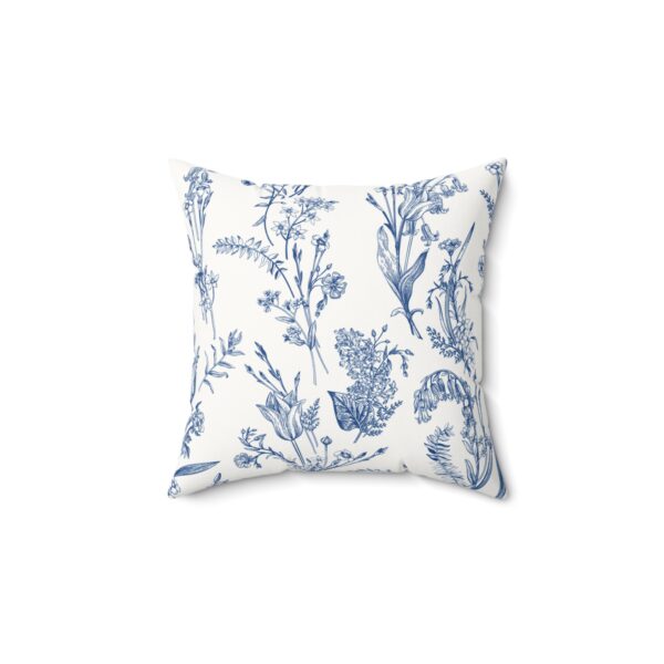 Botanical Faux Suede Square Pillow - Cozy Floral Home Decor