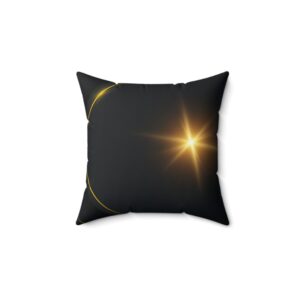 Elegant Faux Suede Decorative Pillow with Gold Accent