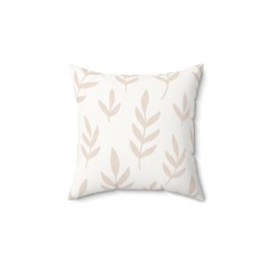 Faux Suede Leaf Print Pillow - Modern Home Decor for Cozy Living Spaces