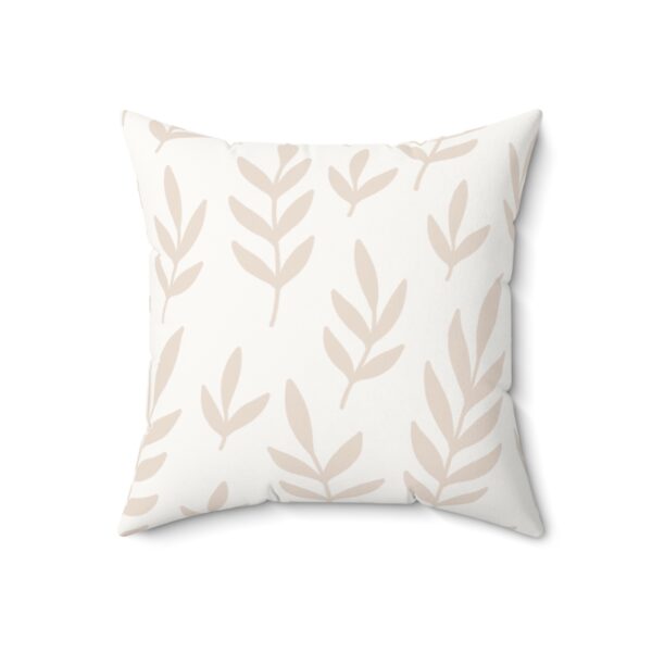 Faux Suede Leaf Print Pillow - Modern Home Decor for Cozy Living Spaces - Image 4