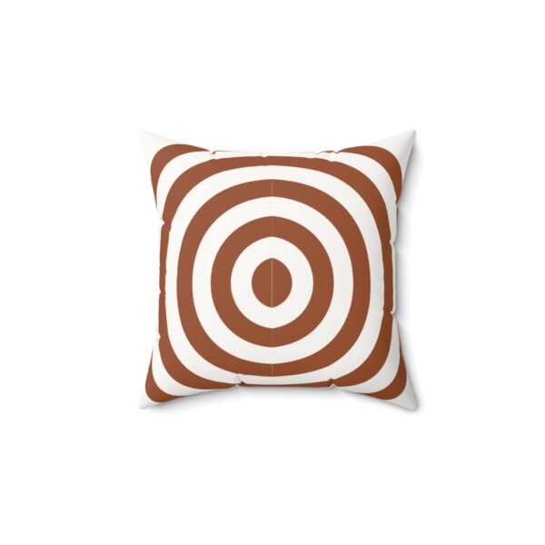 Modern Faux Suede Decorative Pillow with Geometric Design - Image 2
