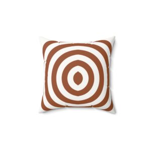 Modern Faux Suede Decorative Pillow with Geometric Design