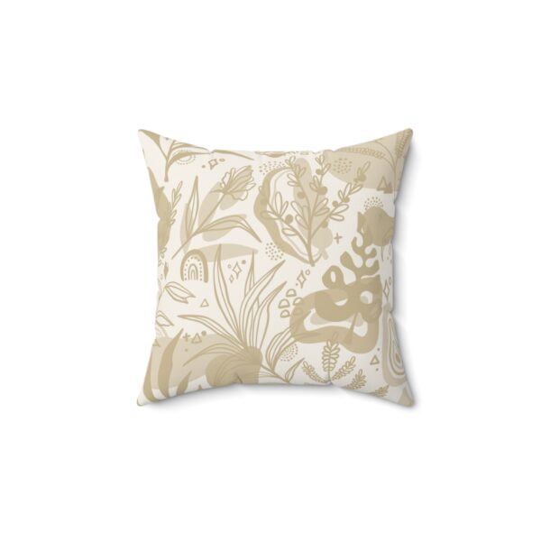 Boho Floral Faux Suede Pillow - Cozy Home Decor Accent - Image 2