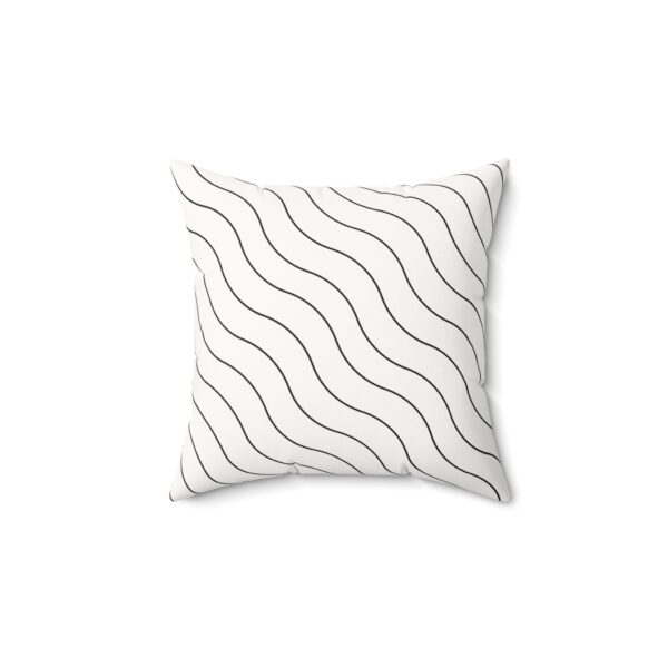 Modern Wave Pattern Faux Suede Pillow for Cozy Home Decor