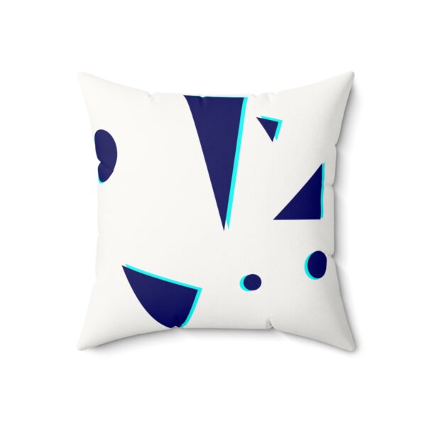 Modern Geometric Faux Suede Square Pillow - Bold Abstract Design for Stylish Home Decor - Image 4