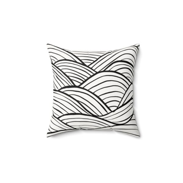 Modern Abstract Faux Suede Square Pillow - Cozy Home Decor - Image 2