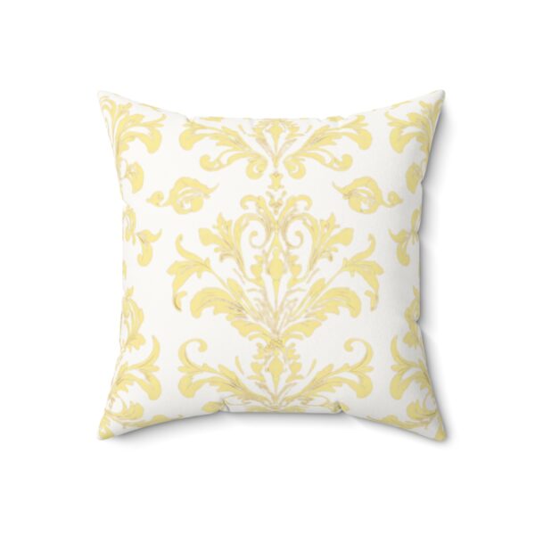 Elegant Floral Yellow Faux Suede Pillow | Chic Home Decor Accent - Image 3