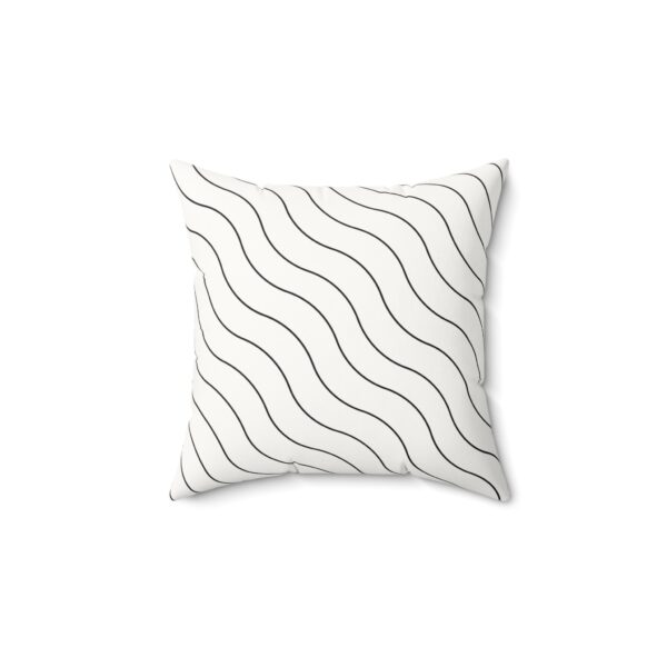 Modern Wave Pattern Faux Suede Pillow for Cozy Home Decor - Image 2