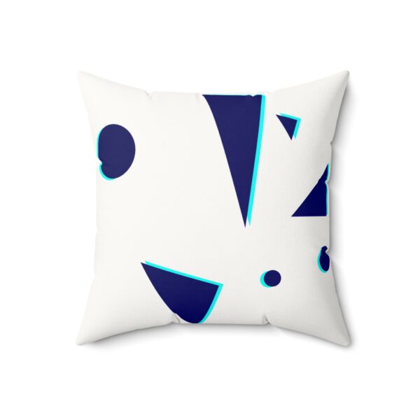 Modern Geometric Faux Suede Square Pillow - Bold Abstract Design for Stylish Home Decor - Image 3
