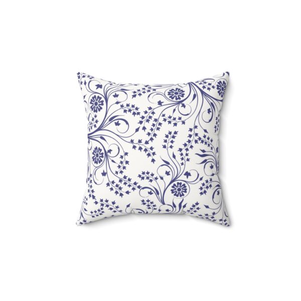 Elegant Floral Faux Suede Square Pillow for Cozy Living