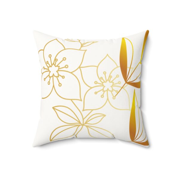 Elegant Floral Faux Suede Pillow - Stylish Home Décor - Image 3