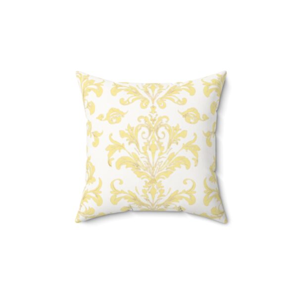 Elegant Floral Yellow Faux Suede Pillow | Chic Home Decor Accent