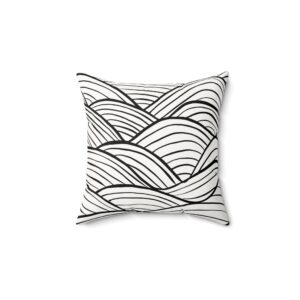 Modern Abstract Faux Suede Square Pillow - Cozy Home Decor