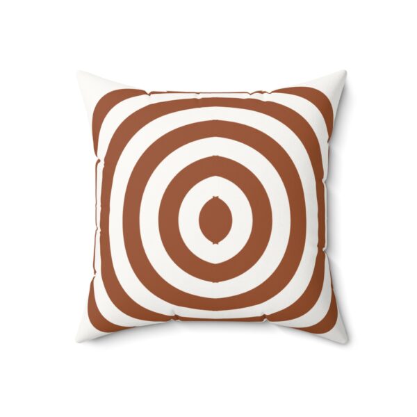 Modern Faux Suede Decorative Pillow with Geometric Design - Image 3