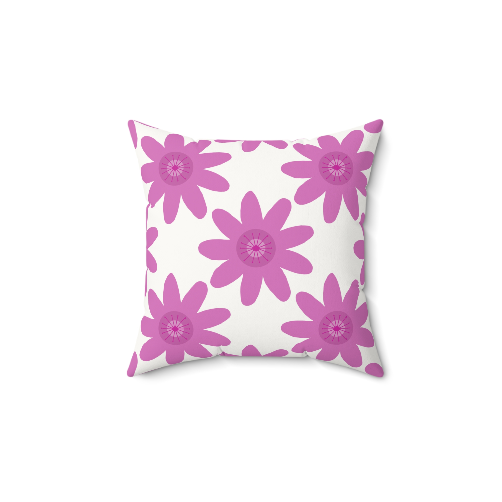 Floral Faux Suede Pillow – Cozy Home Decor for Spring & Summer